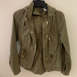 H&M Army  green utility jacket